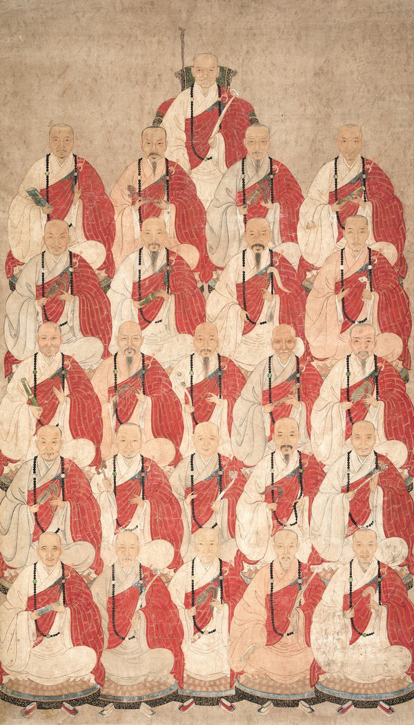 Portrait of Buddhist Monks of Obaku Sect 1600s