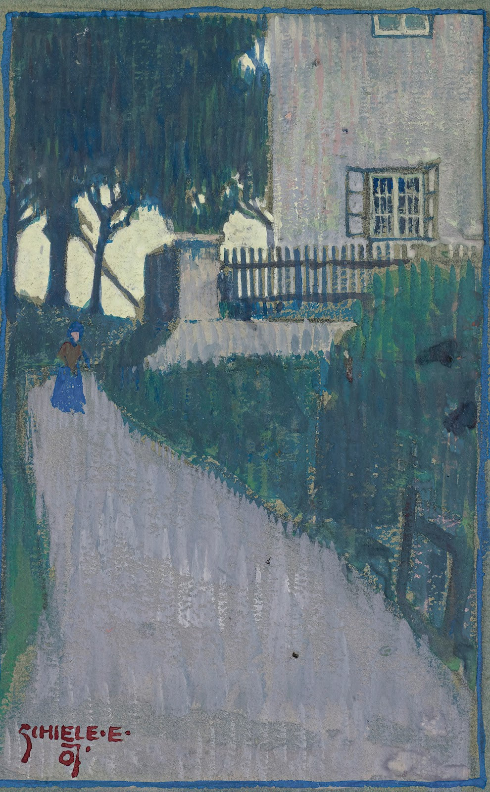 Landscape With House Trees And Female Figure 1907