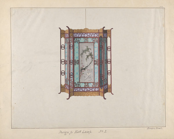 Design for a Hall Lamp ca 18001810