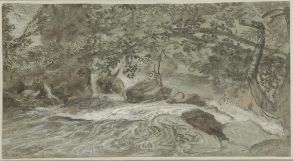 Rapids with Overhanging Branches verso 1704 1714