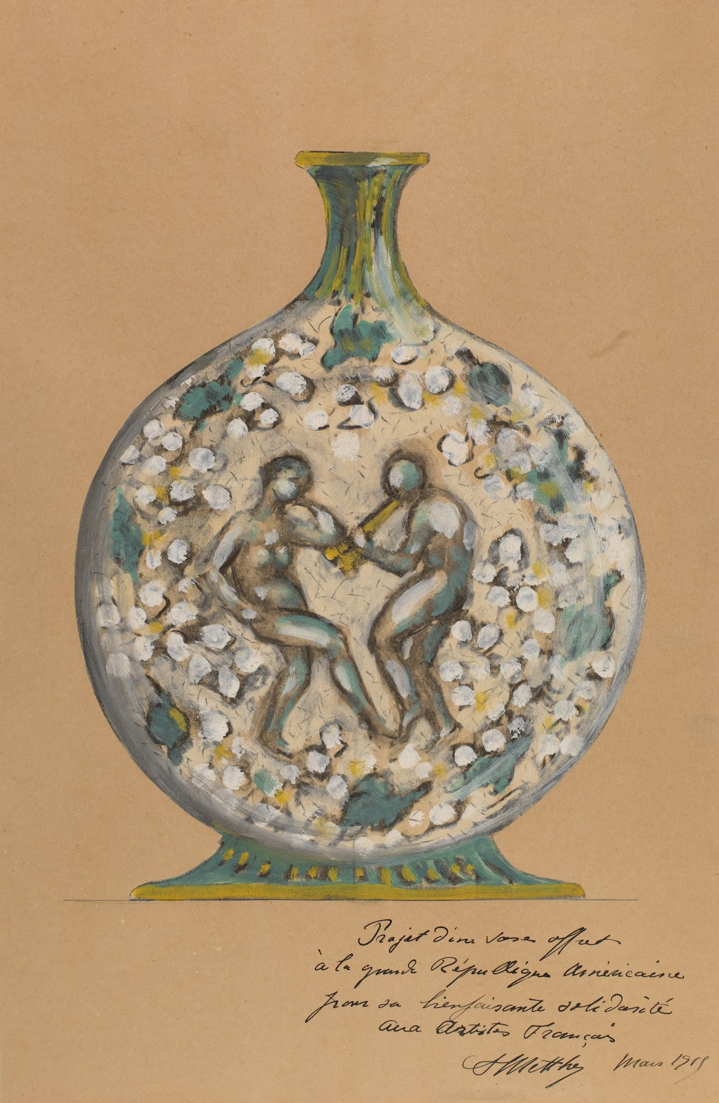 Vase with Dancing Figures 1915