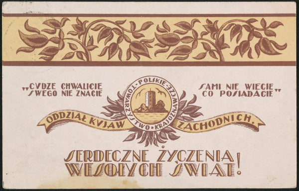 Serdeczne życzenia Wesołych Świąt 1930