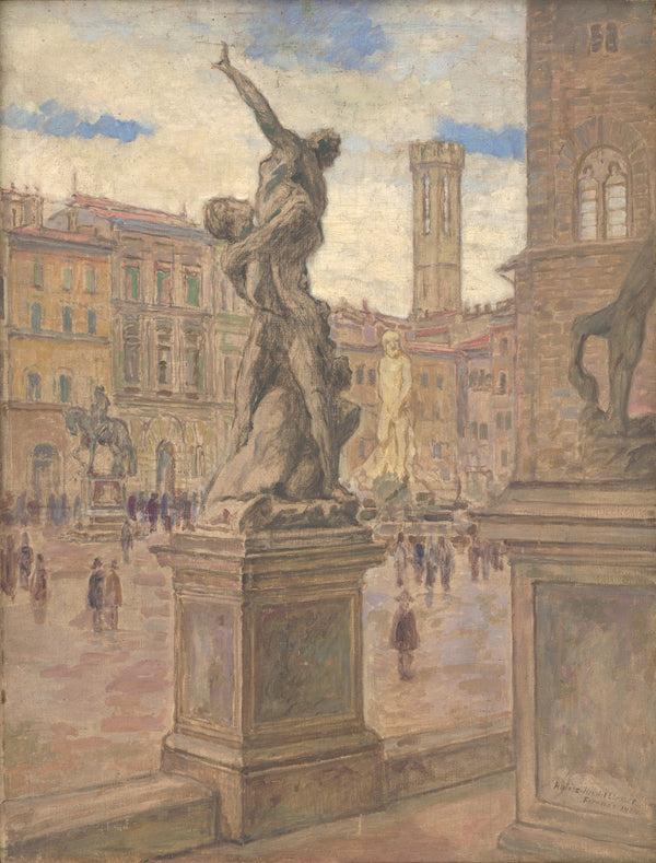 Square in Italy Florence 1934