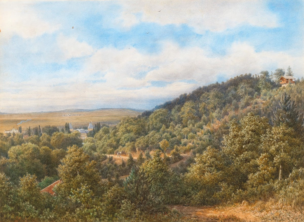 A view of Sebetov Schebetau Castle near Boskovice 1892