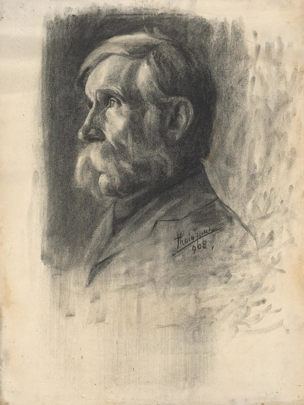 Portrét starého fúzatého muža 1908