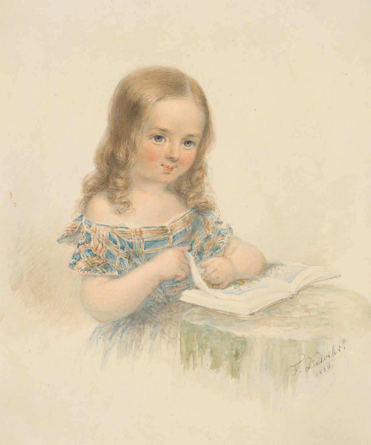 Girl with aBook 1850
