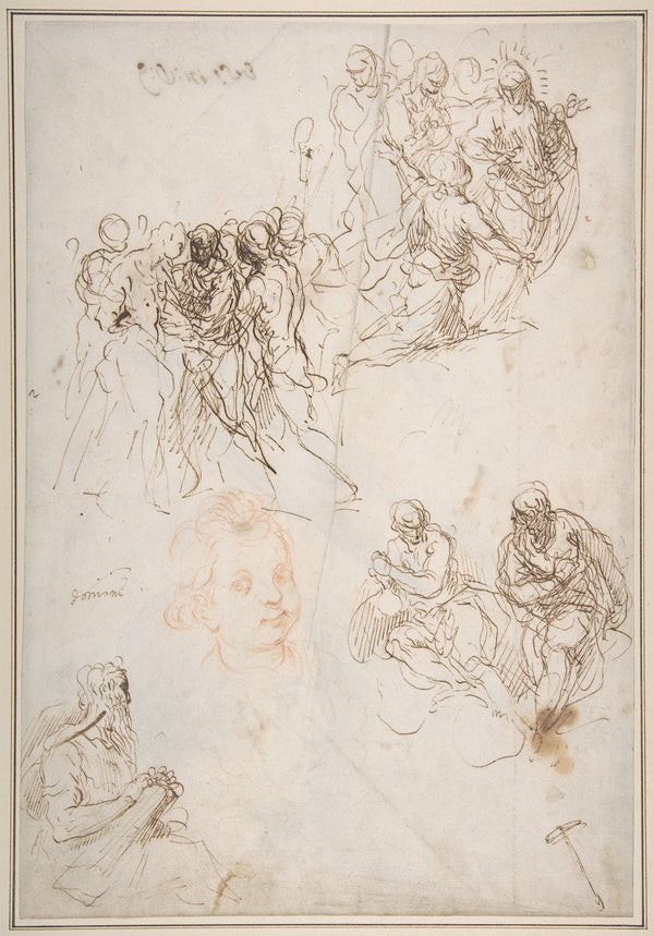 Figure Studies The Arrest of Christ Christ and the Canaanite Woman Seated Male F