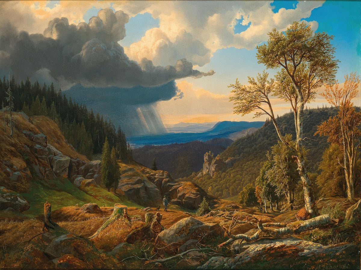Stormy Weather upcoming landscape by Ossegg 1850