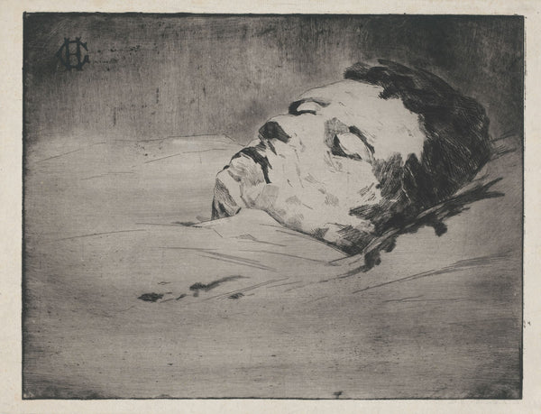 Portrait of an unknown man on his deathbed 1856 1897