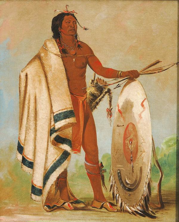 Kotz A Tó Ah Smoked Shield a Distinguished Warrior 1834