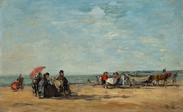 Scène de plage circa 1865 1867