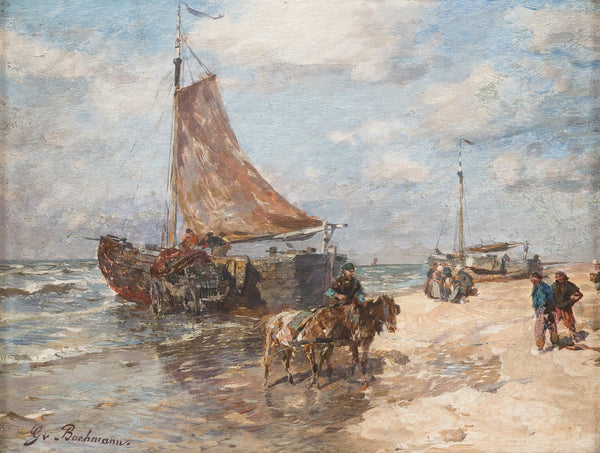 Fisher on the beach of Katwiyk