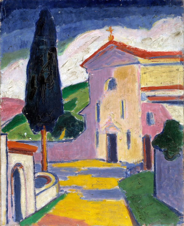 Church with Cedar Tree on Left before 1932
