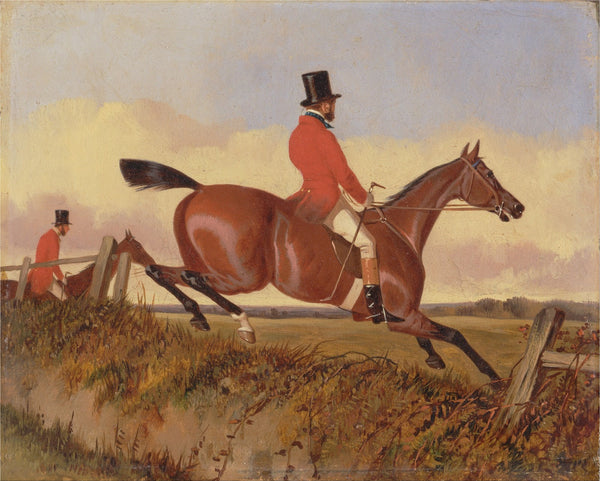 Foxhunting Clearing a Bank
