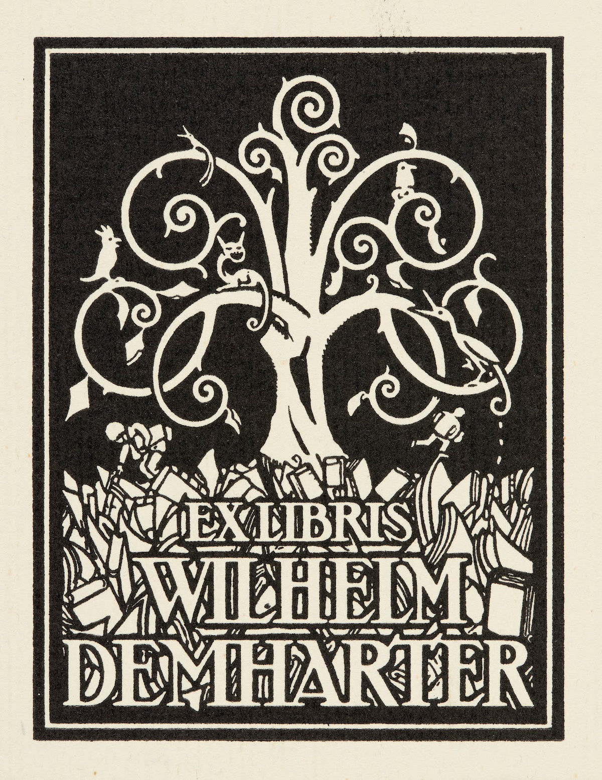Bookplate of Wilhelm Demharter 1883