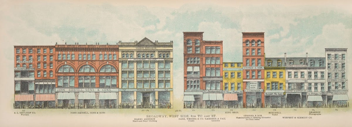 Broadway West Side 8th to 10th St 1899