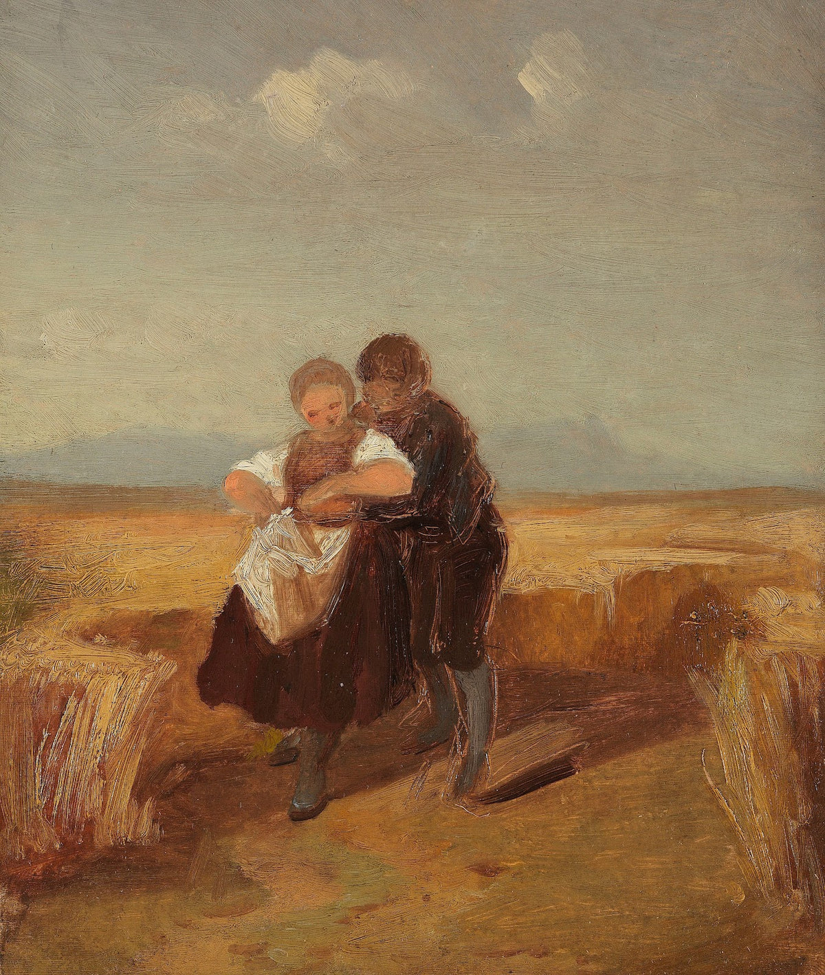 Bub und Mädchen im Kornfeld 1840