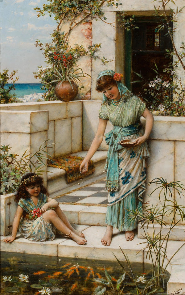 Feeding the goldfish