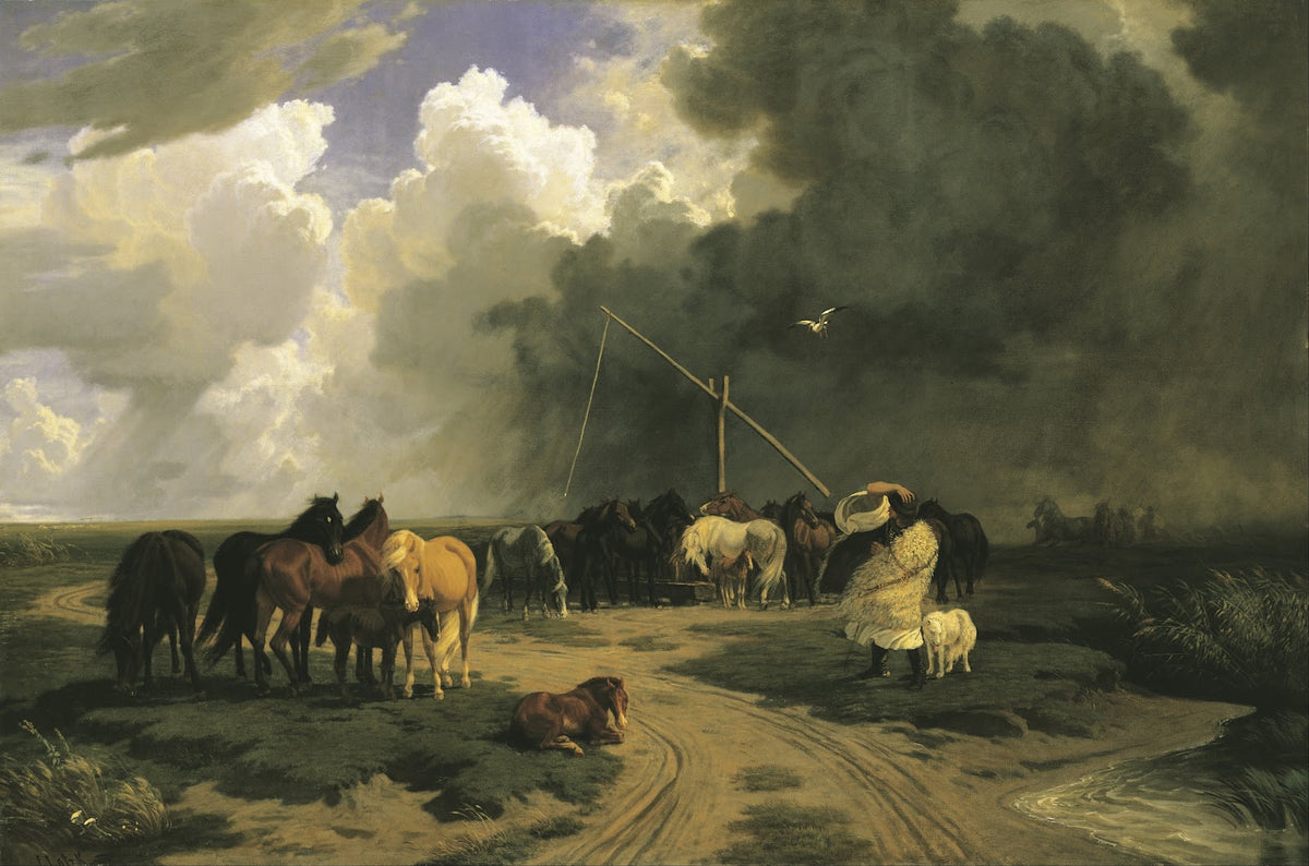 Horses in a Rainstorm 1862