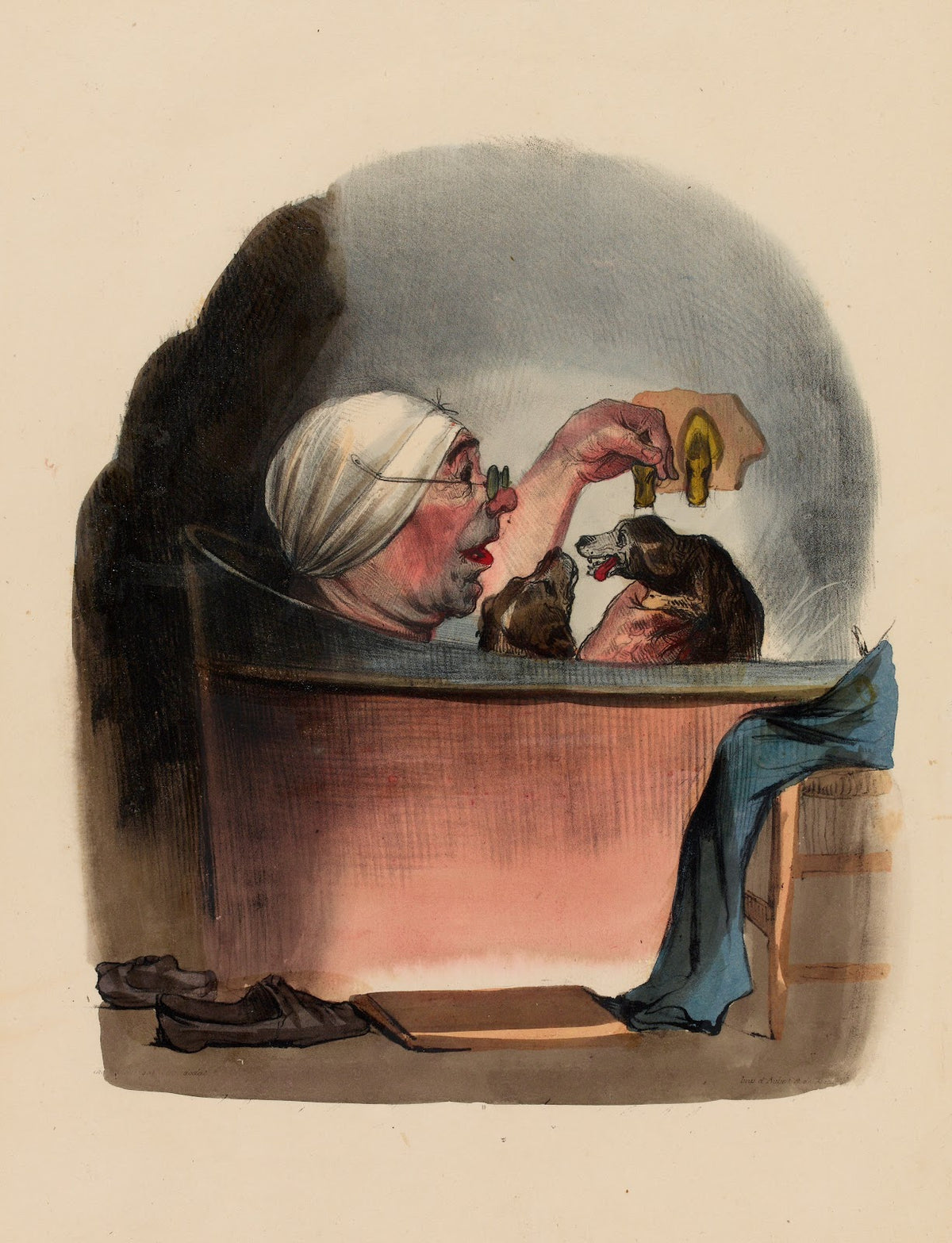 Le bain de famille The bath of family 1836