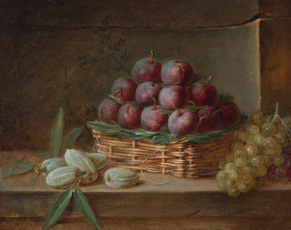 Still Life With Plums Almonds And Raisins