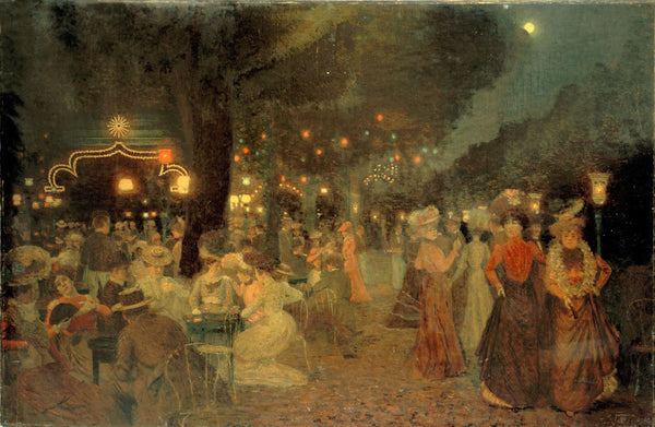 Le jardin du bal Bullier la nuit 1902