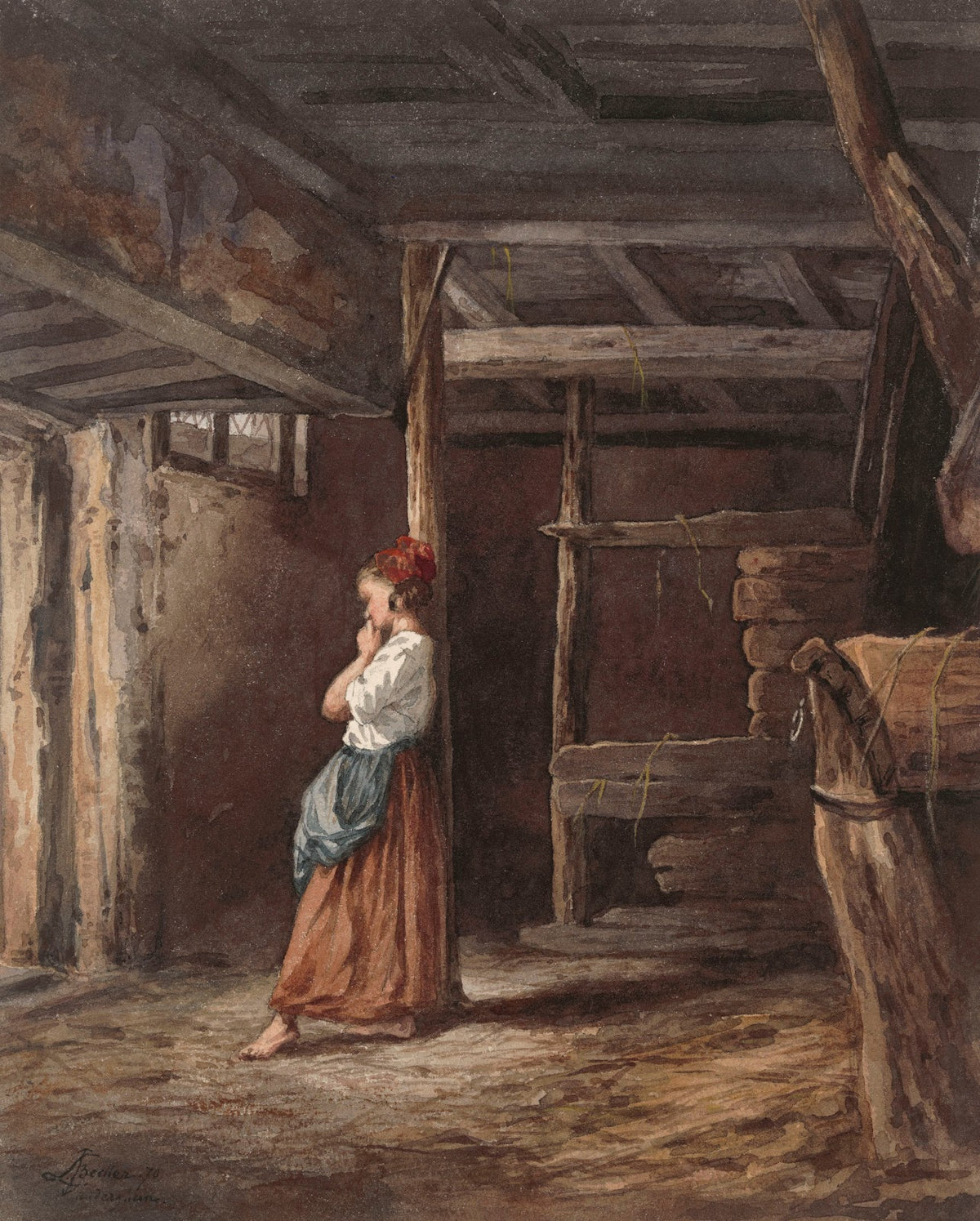 Waiting in a Stable 1870