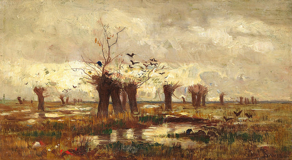 Moorlandschaft mit Kopfweiden Ca 1882 1887
