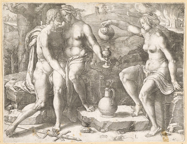 Lot and his daughters 1530
