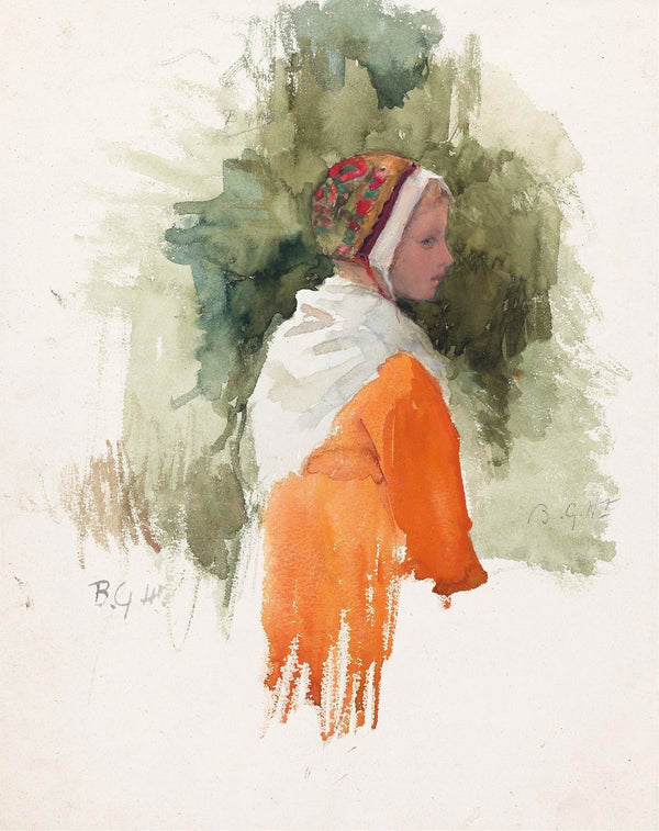 Meisje met kapje en oranje jurk 1865   1913