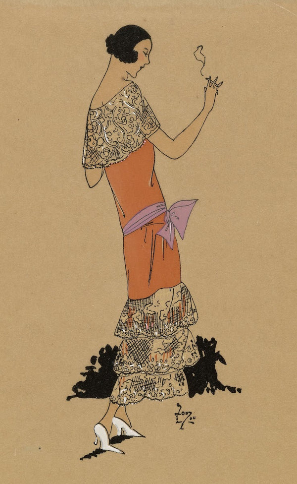 NONCHALANCE  Une robe de velours 1923