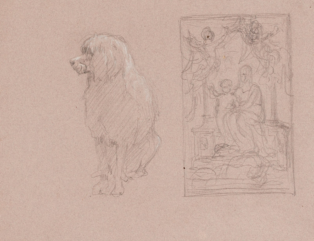 Etude pour un chien et pour une vierge à lenfant