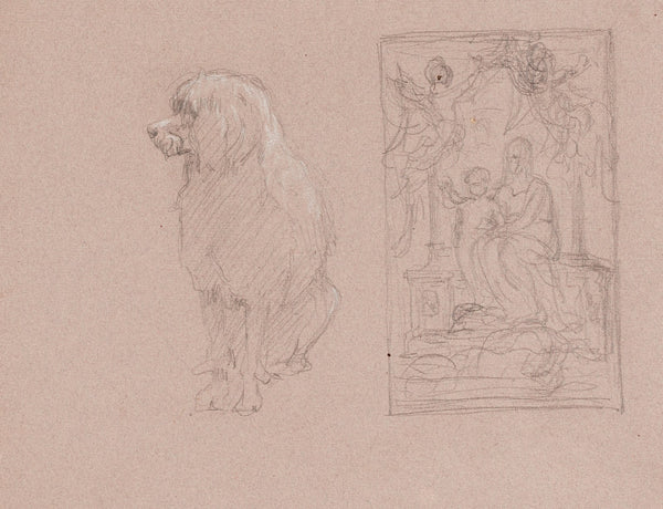 Etude pour un chien et pour une vierge à lenfant
