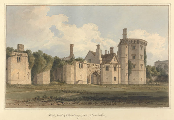 West Front of Thornbury Catle Gloucestershire 1822