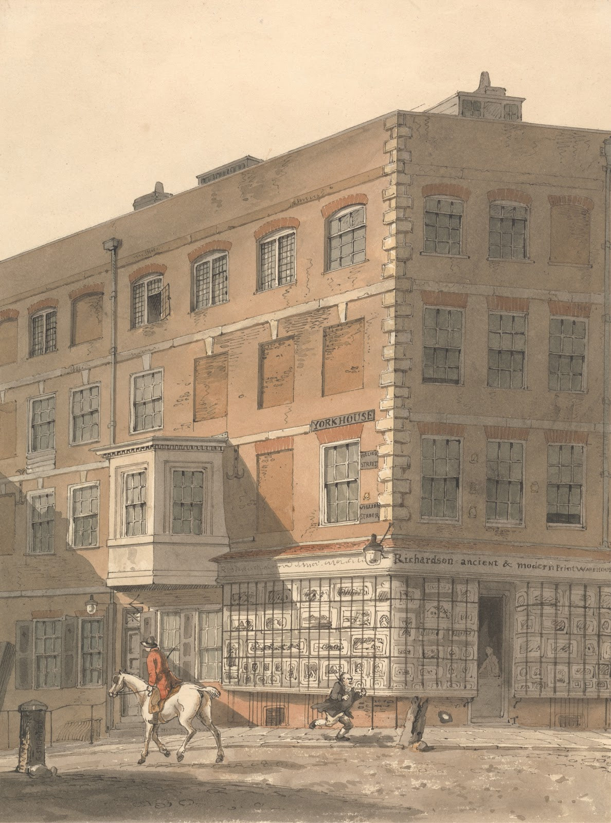 York House the corner of Villiers Street and the Strand with Richardsons Ancient