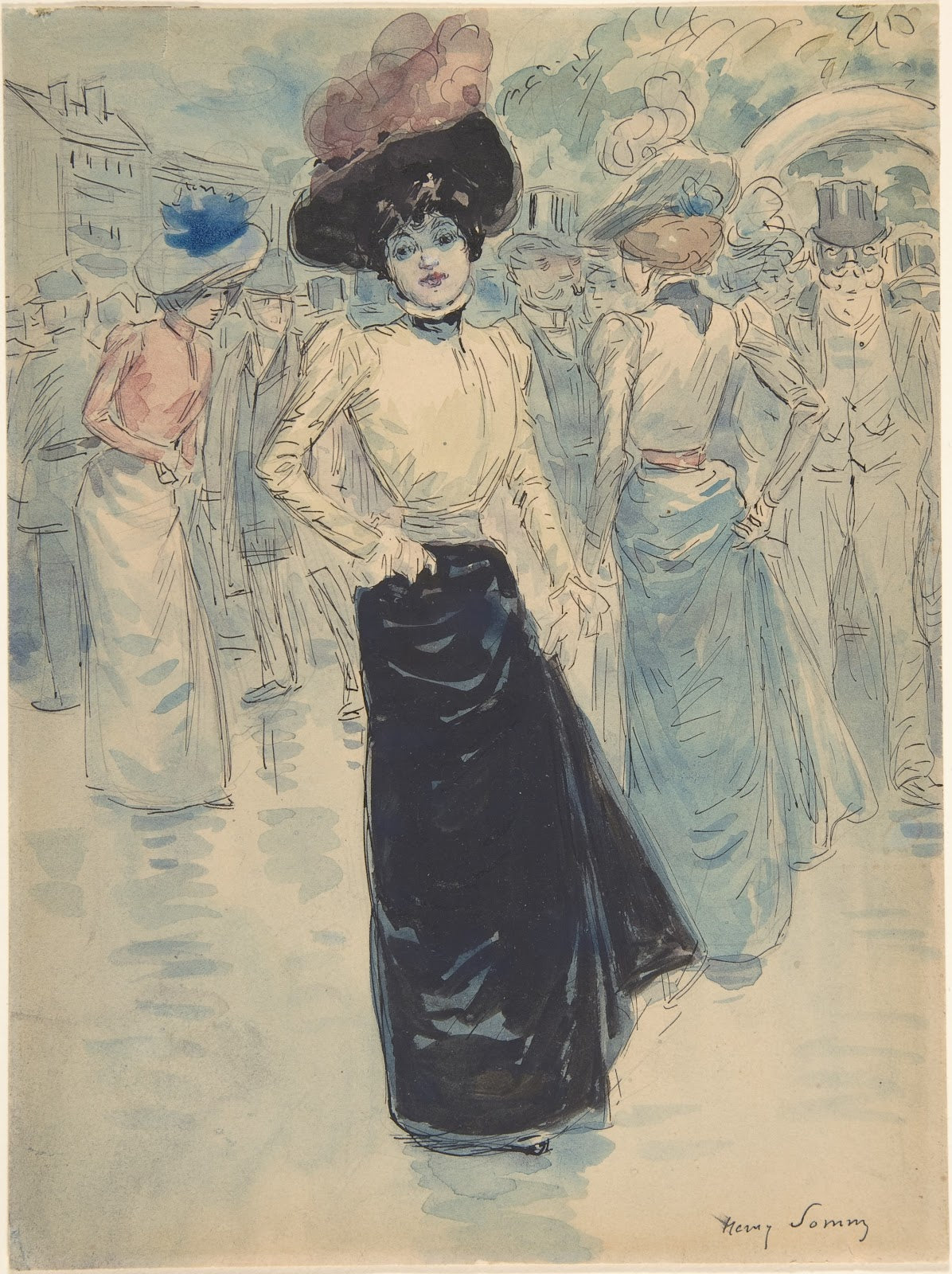 A Parisienne on a Crowded Street 18441907