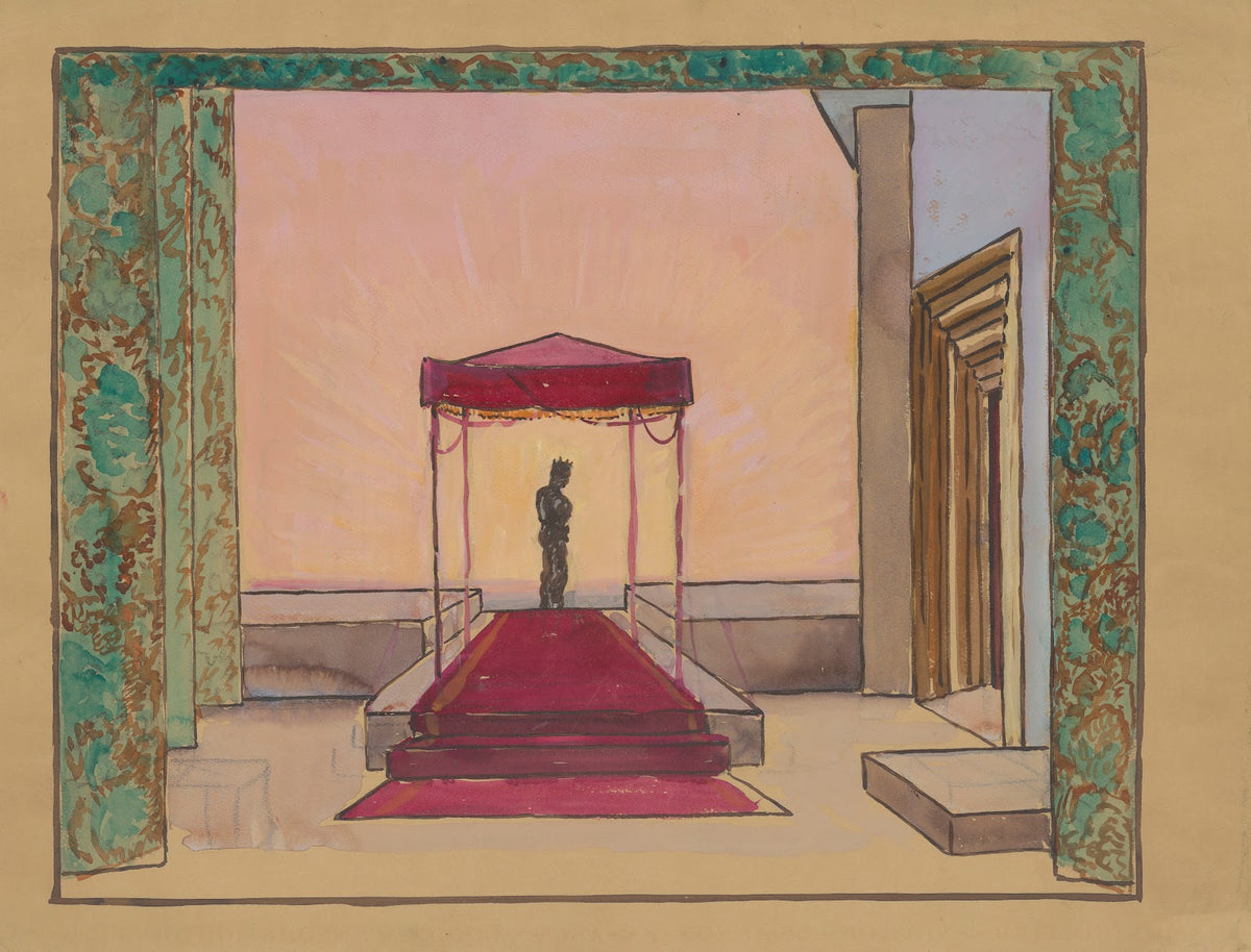 Amphitryon 38  maquette de décor  acte III 1829