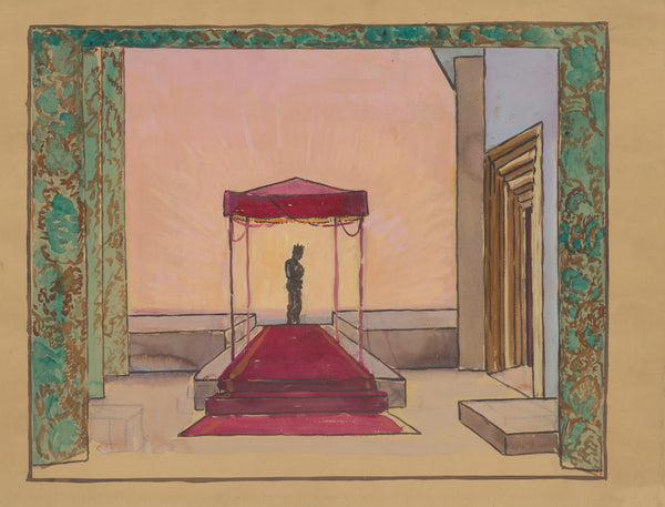 Amphitryon 38  maquette de décor  acte III 1829