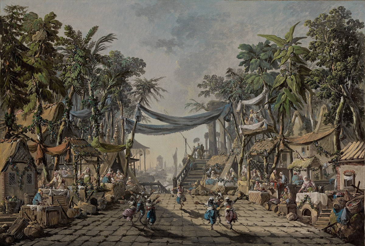 Market Scene in an Imaginary Oriental Port about 1764