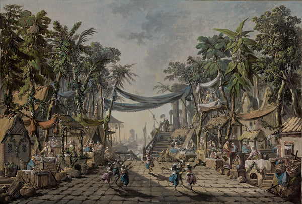 Market Scene in an Imaginary Oriental Port about 1764
