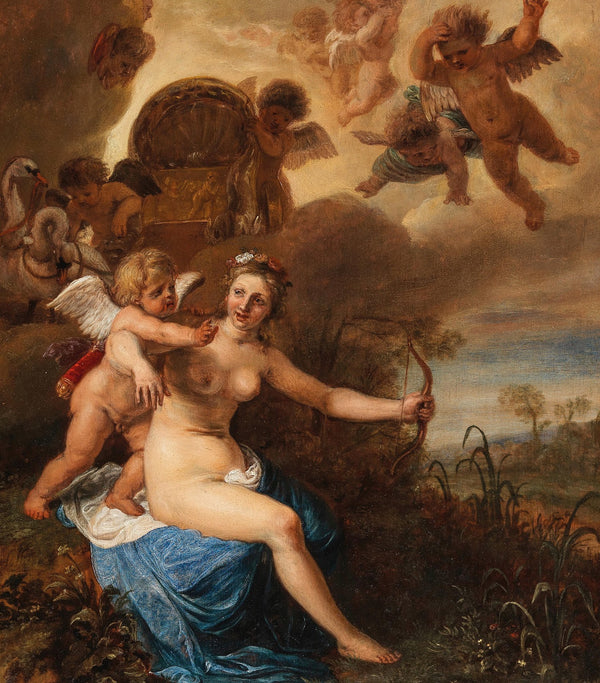 Venus taking away Cupids bow