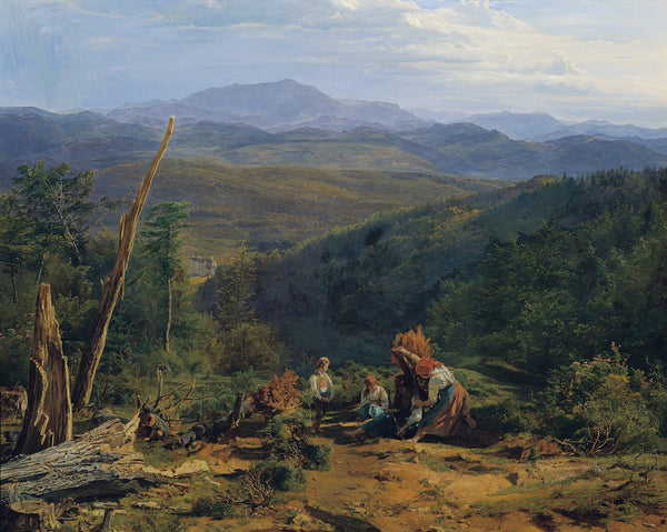 Wienerwaldlandschaft mit Schloss Wildegg 1855