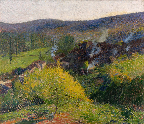 Les Chaumières au soir