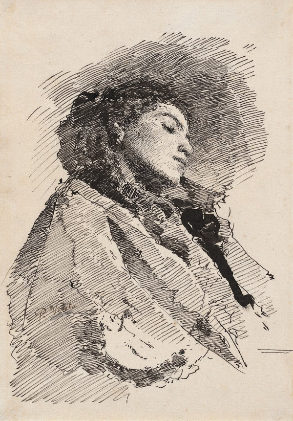 Young Woman Asleep 1870s
