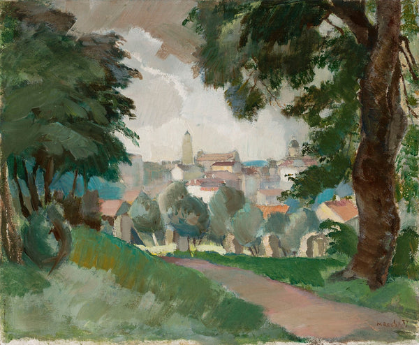 Widok Wilna wśród drzew 1937