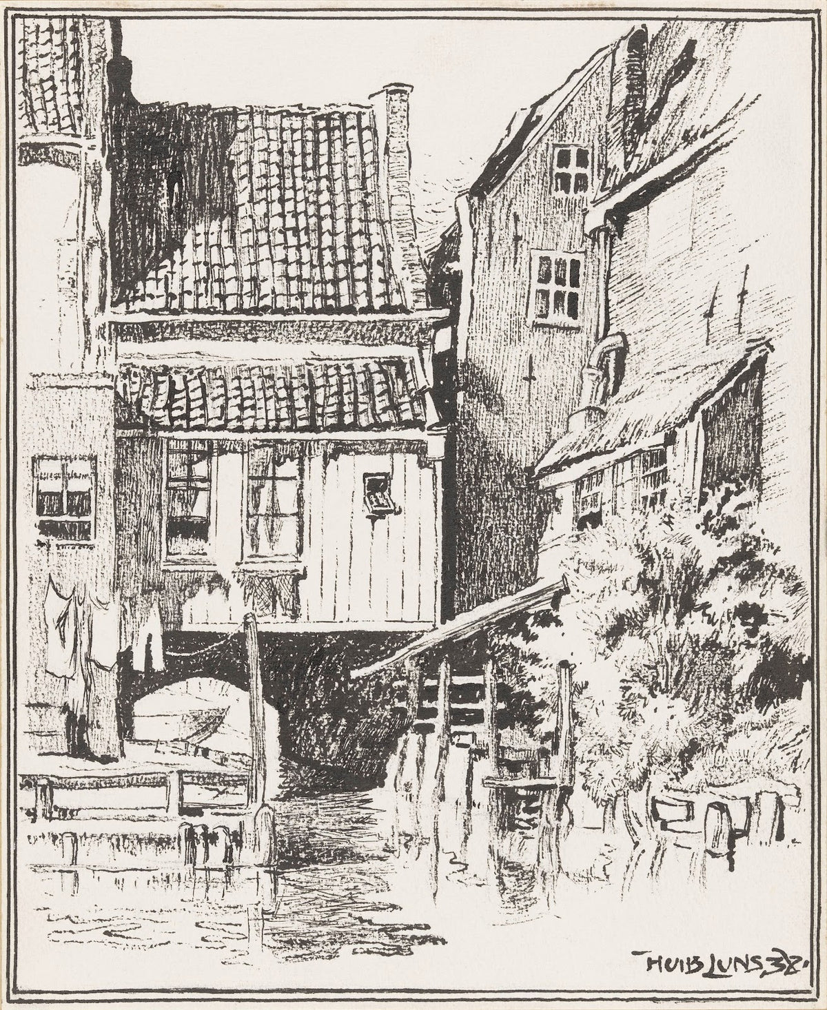 Waterpoortje naar de Zuiderhaven te Enkhuizen 1938