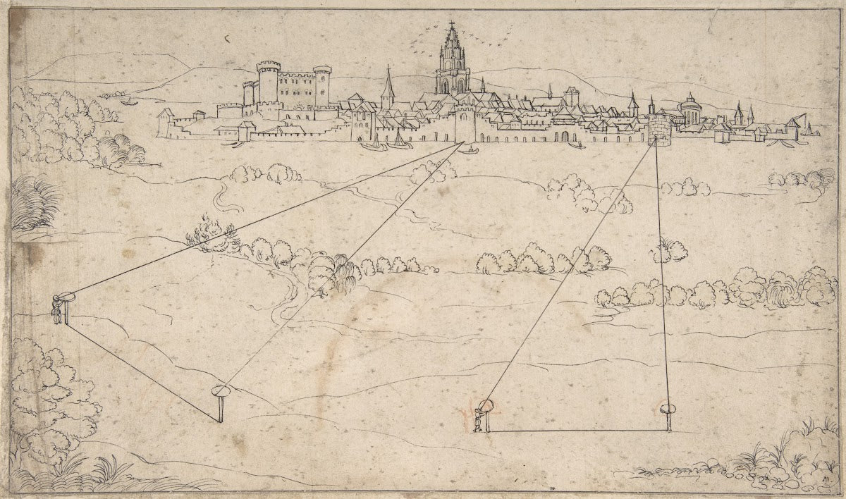 Perspectival Study with a View of a Medieval City 16001650