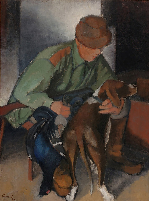 Hunter with His Hound 1920   1930