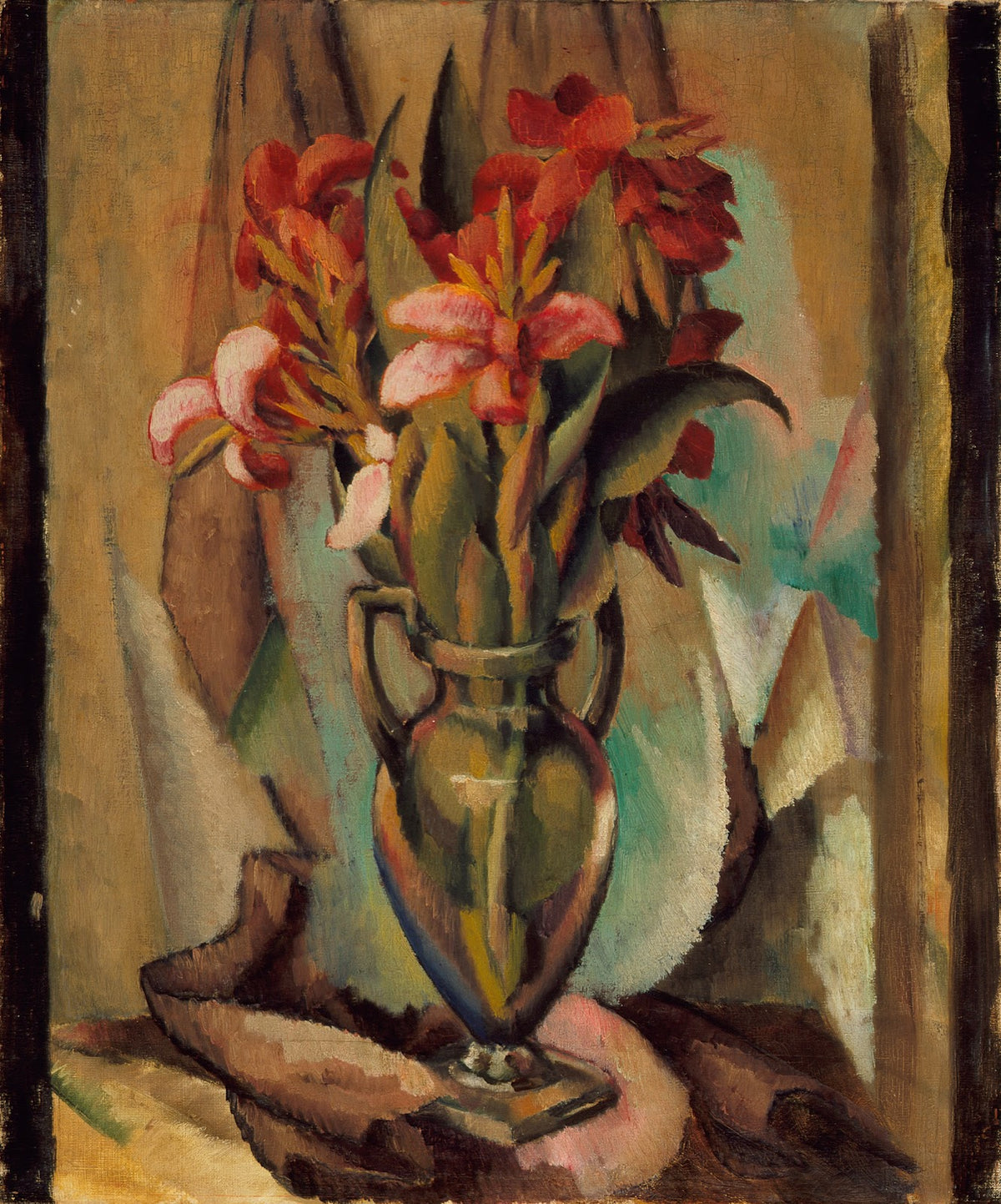 Flowers in a Handled Vase circa 1919 1922