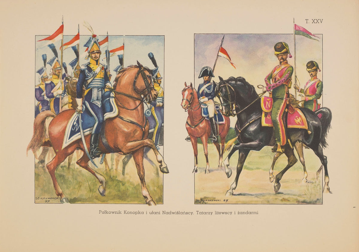 Pułkownik Konopka i ułani Nadwiślańscy Taiarzy litewscy i żandarmi 1939